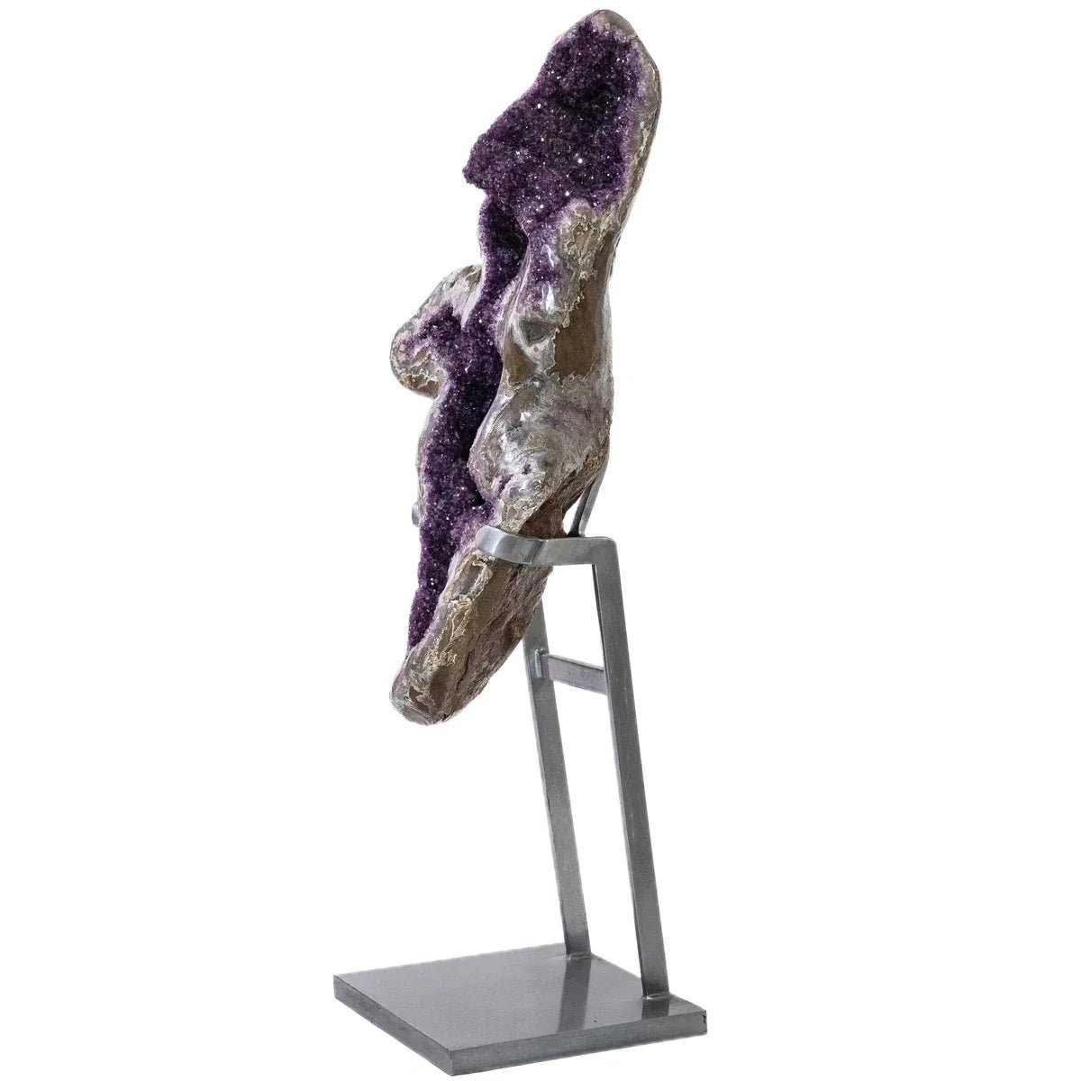 Natural Uruguayan Amethyst Geode on Custom Stand - 58 in 220 lbs - Xformerz