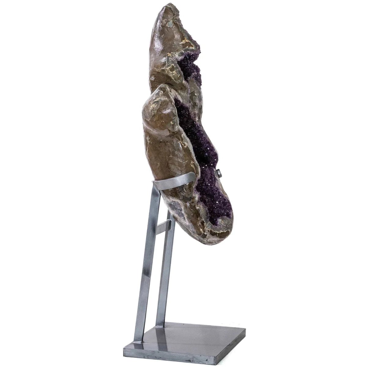 Natural Uruguayan Amethyst Geode on Custom Stand - 58 in 220 lbs - Xformerz