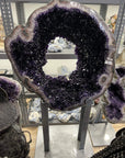 Natural Uruguayan Amethyst Geode on Custom Stand - 73 in 772 lbs - Xformerz