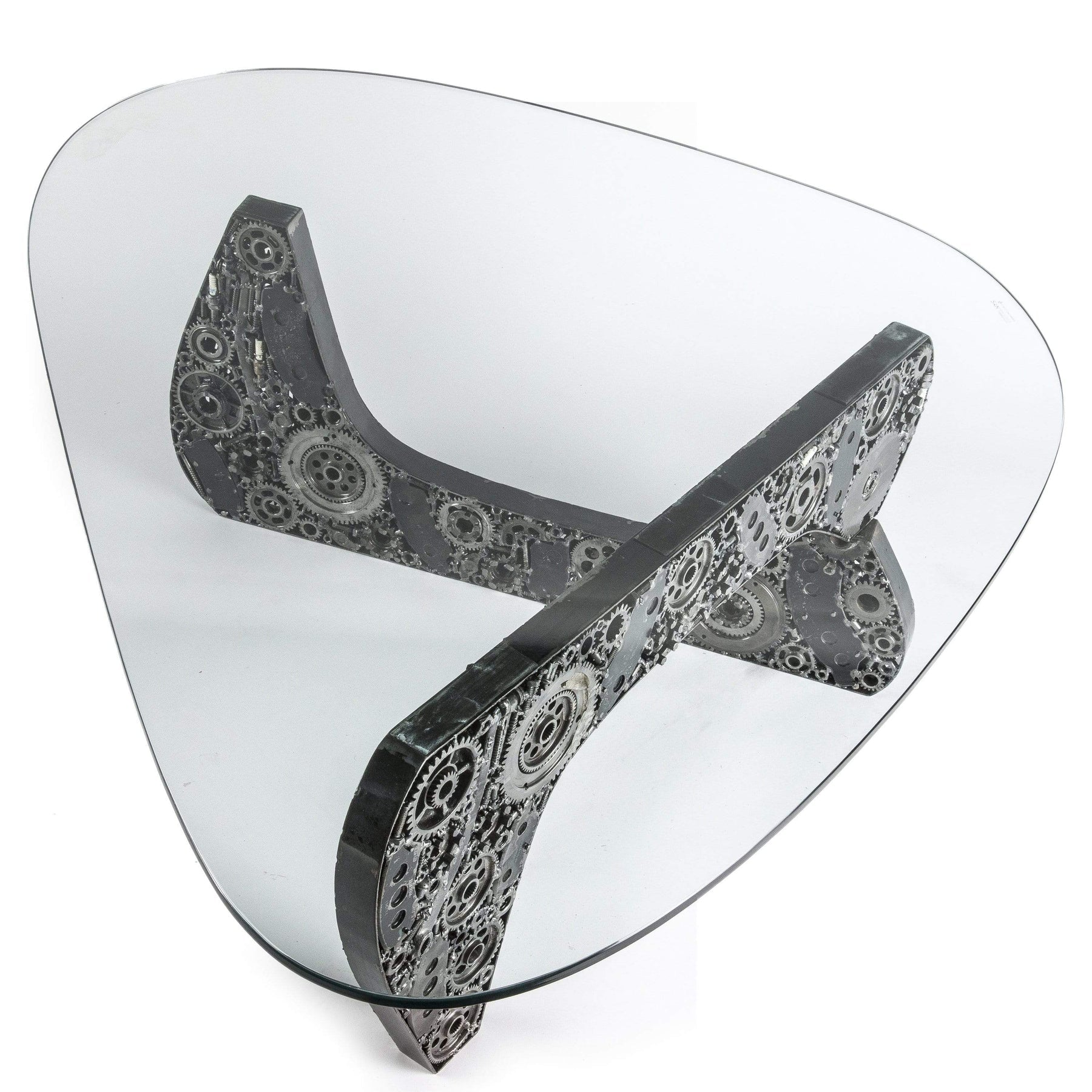 Noguchi Inspired Recycled Metal Art Table - Xformerz