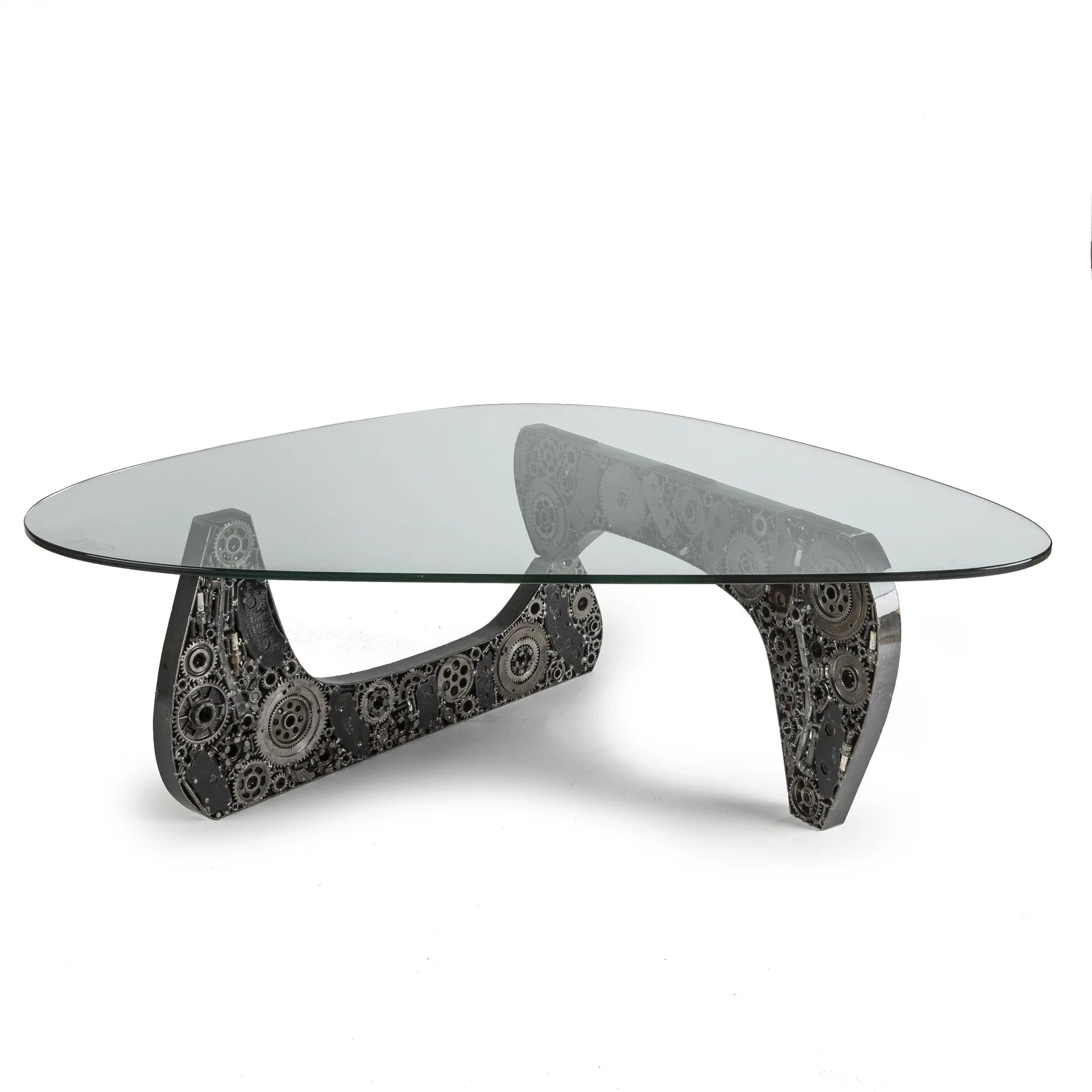 Noguchi Inspired Recycled Metal Art Table - Xformerz