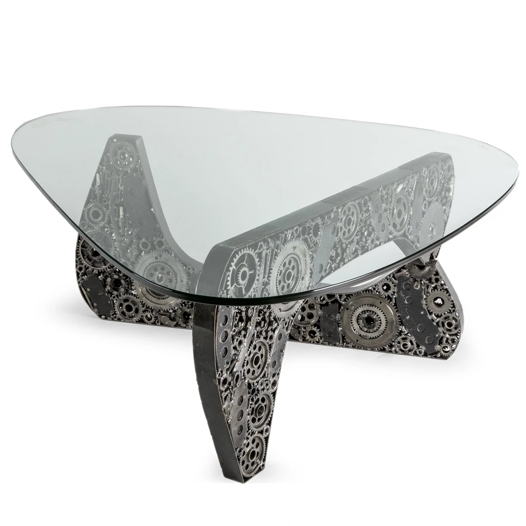 Noguchi Inspired Recycled Metal Art Table - Xformerz