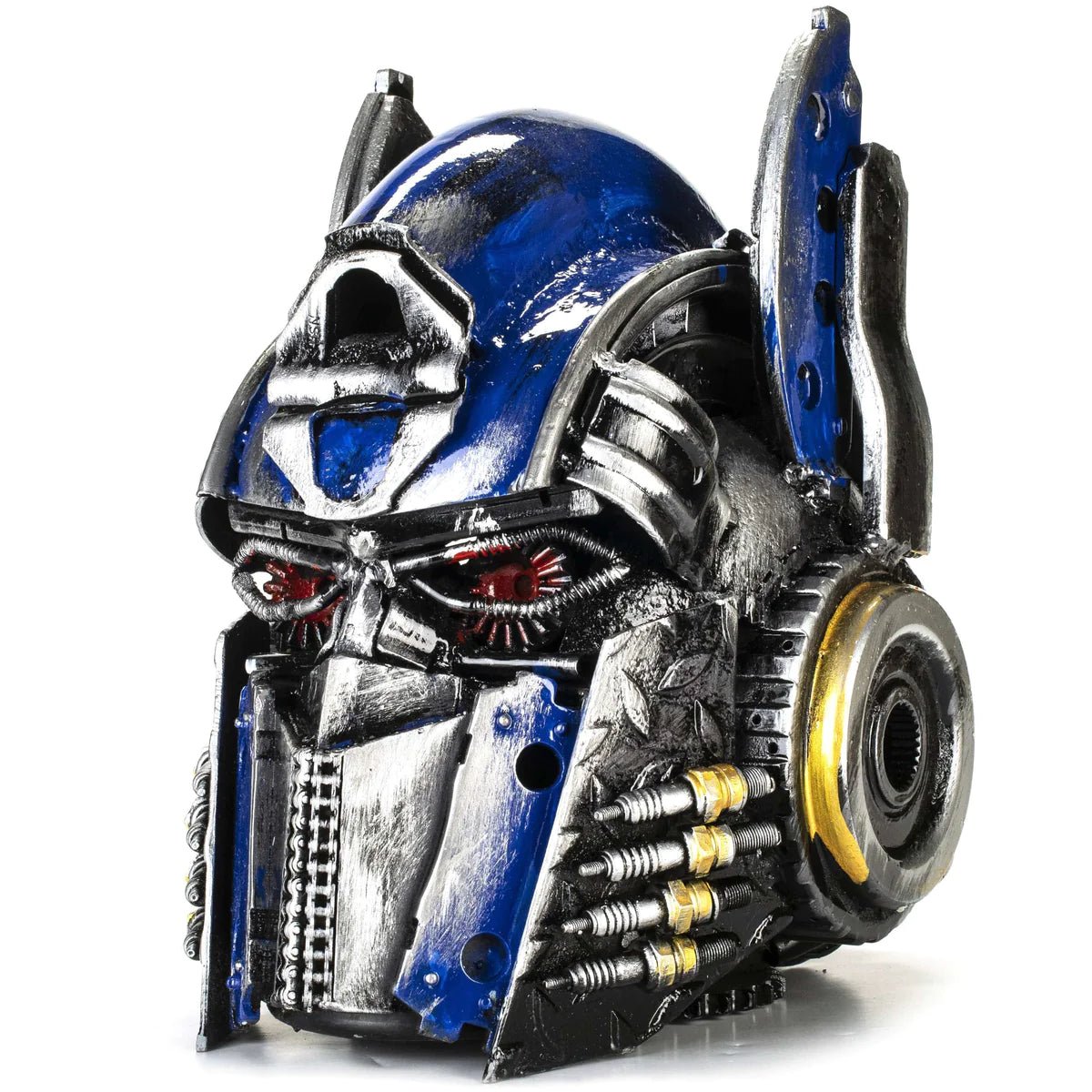 Optimus Prime Head Inspired Recycled Metal Art Sculpture - Xformerz