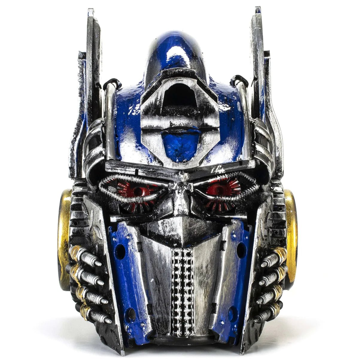 Optimus Prime Head Inspired Recycled Metal Art Sculpture - Xformerz