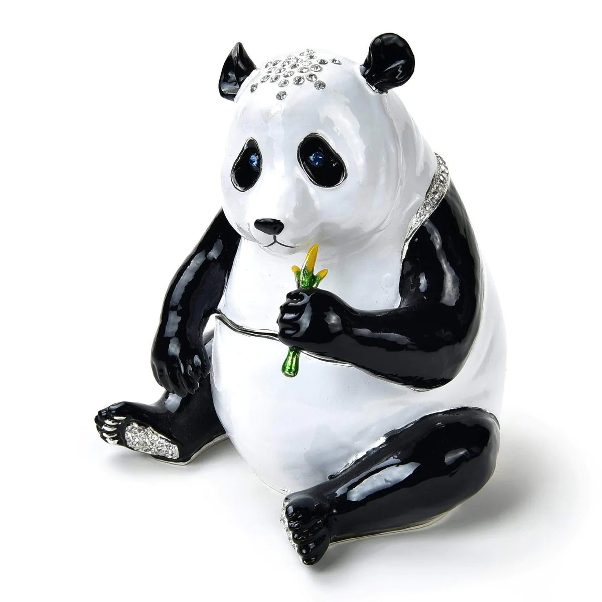 Panda Figurine Keepsake Box made with Crystals - Xformerz