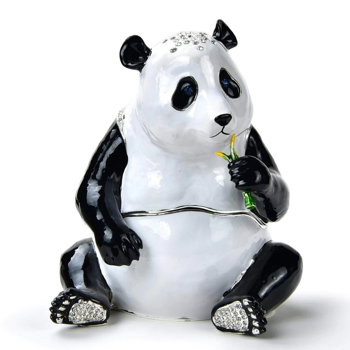 Panda Figurine Keepsake Box made with Crystals - Xformerz