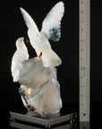 Peter Muller Actionlite Parrot Couple Love Birds Carving on Smoky Quartz & Tourmaline Base - Xformerz