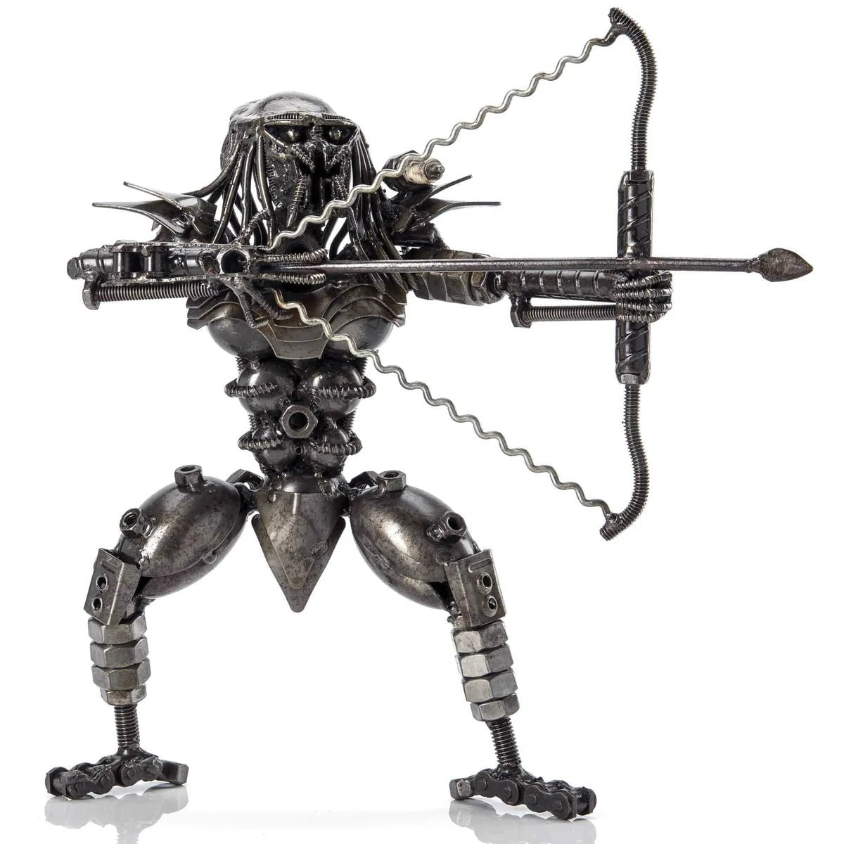 Predator with Bow and Arrow Inspired Recycled Metal Sculpture - Xformerz