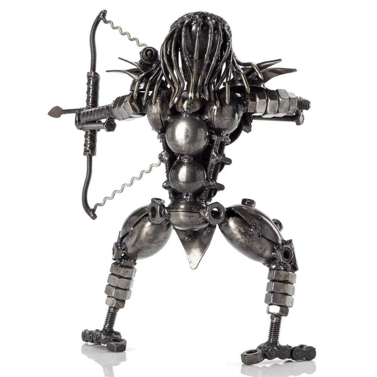 Predator with Bow and Arrow Inspired Recycled Metal Sculpture - Xformerz