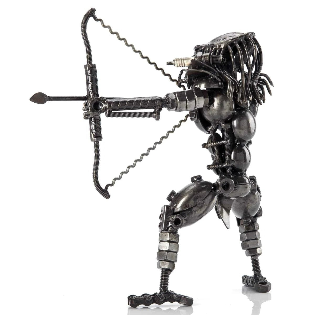 Predator with Bow and Arrow Inspired Recycled Metal Sculpture - Xformerz