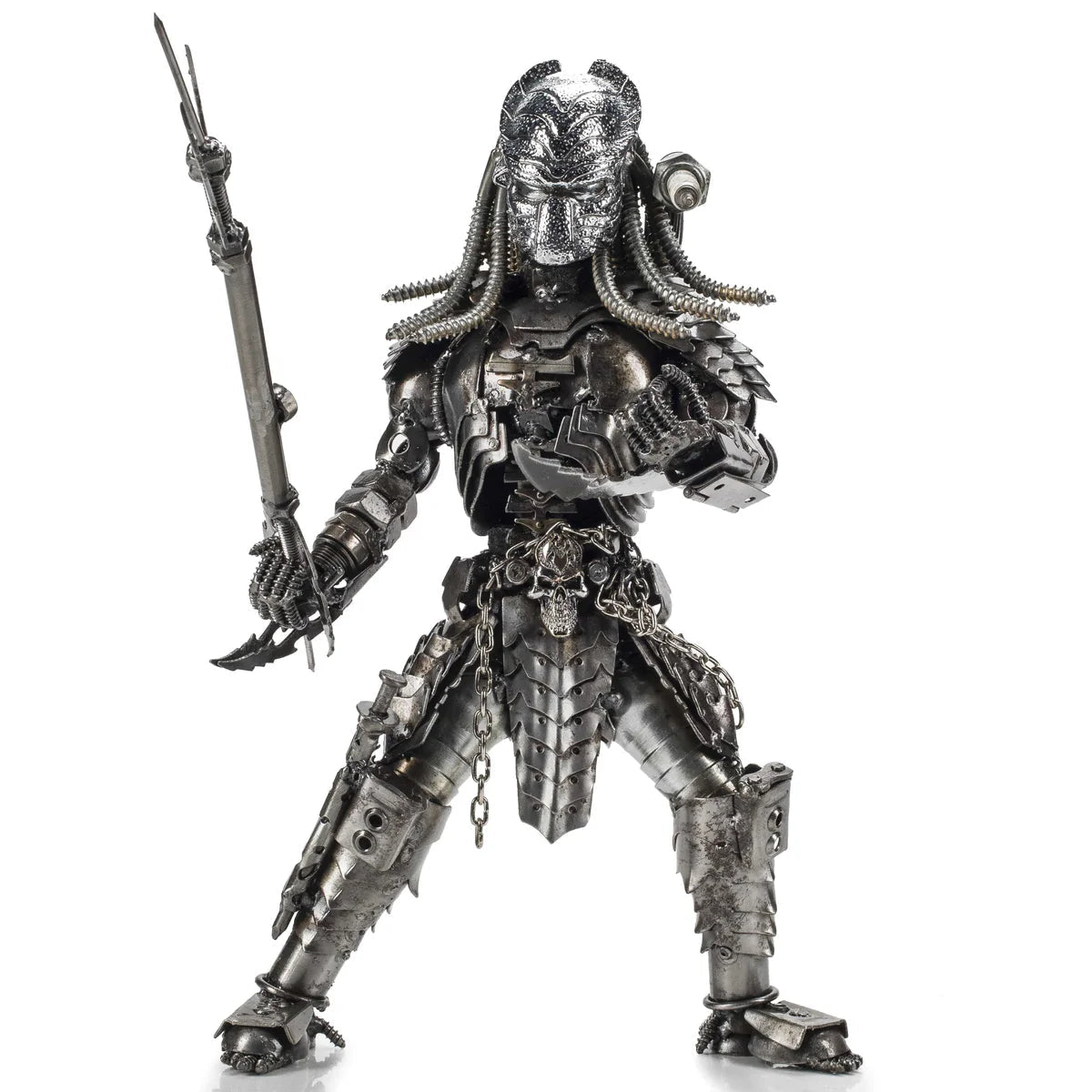 Predator with Brass Inspired Recycled Metal Sculpture - Xformerz