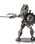 Predator with Sword and Shield Inspired Recycled Metal Sculpture - Xformerz