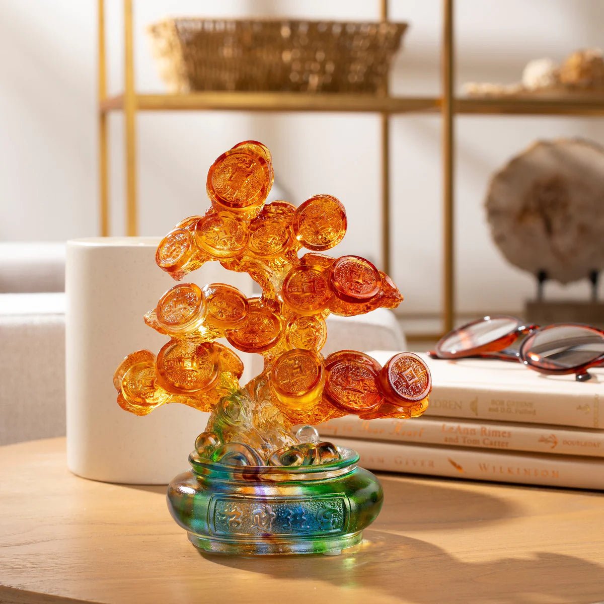 Prosperous Money Tree Crystal Carving - A Symbol of Financial Success and Good Fortune - Xformerz