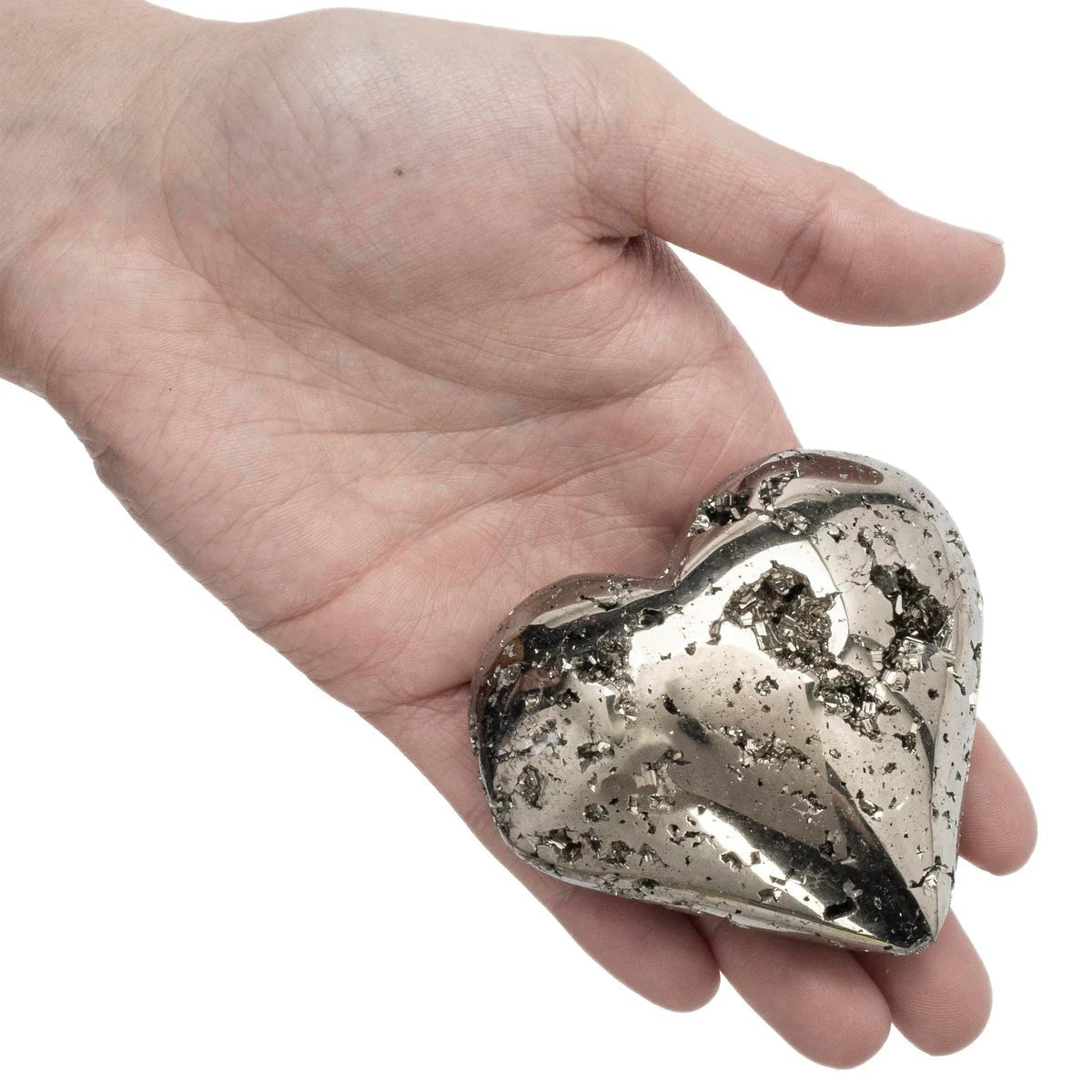 Pyrite Heart Carving 350 grams - Xformerz