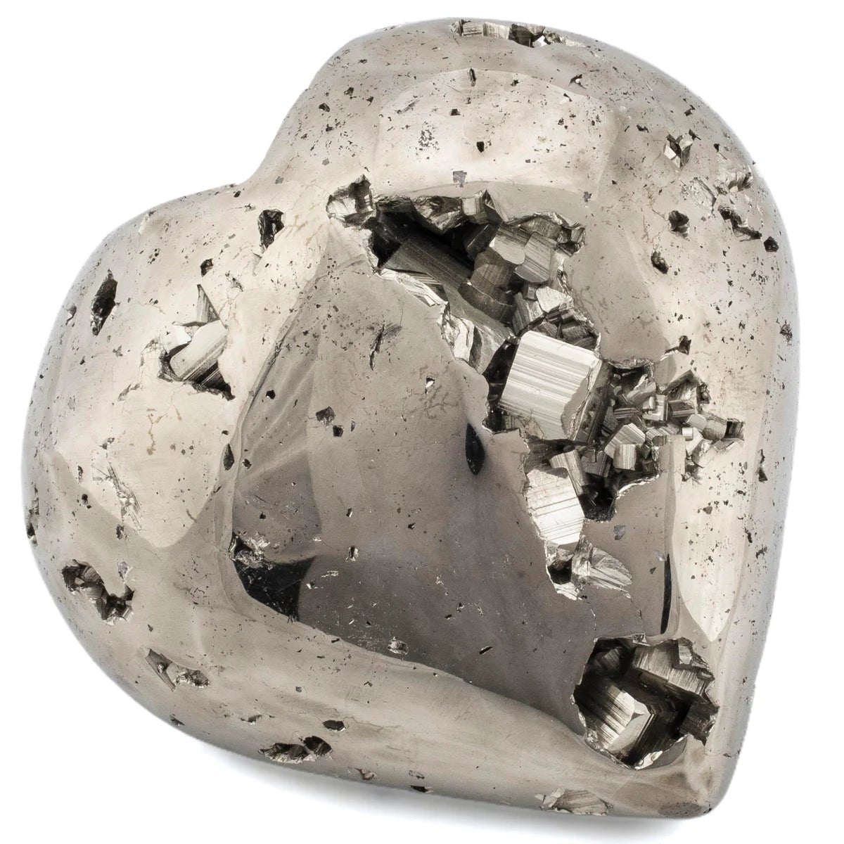 Pyrite Heart Carving 350 grams - Xformerz