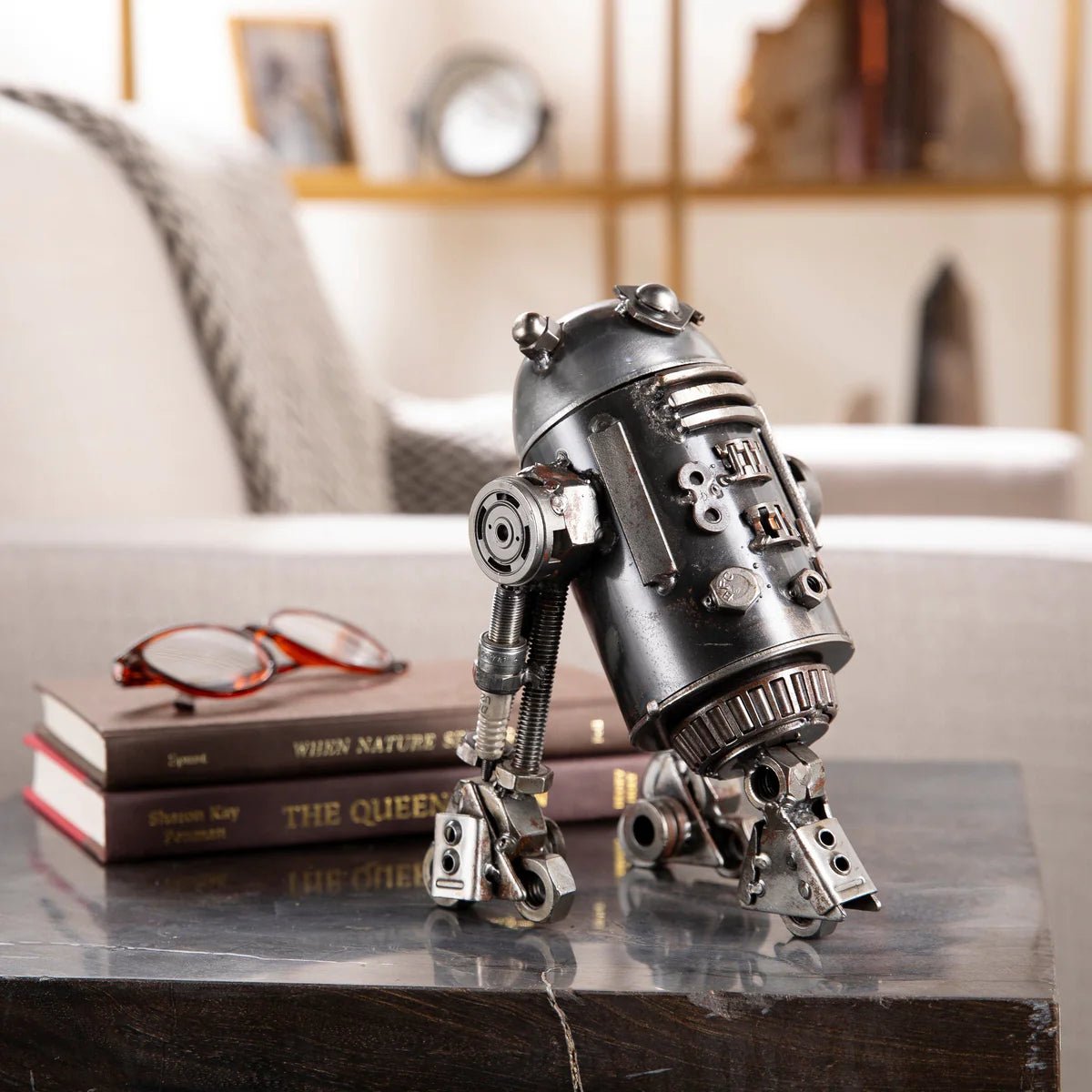 R2D2 Inspired Recycled Metal Sculpture - Xformerz