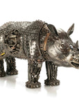 Rhino Inspired Recycled Metal Art Sculpture - Xformerz