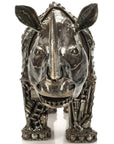 Rhino Inspired Recycled Metal Art Sculpture - Xformerz