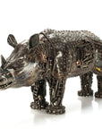 Rhino Inspired Recycled Metal Art Sculpture - Xformerz