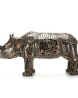 Rhino Inspired Recycled Metal Art Sculpture - Xformerz