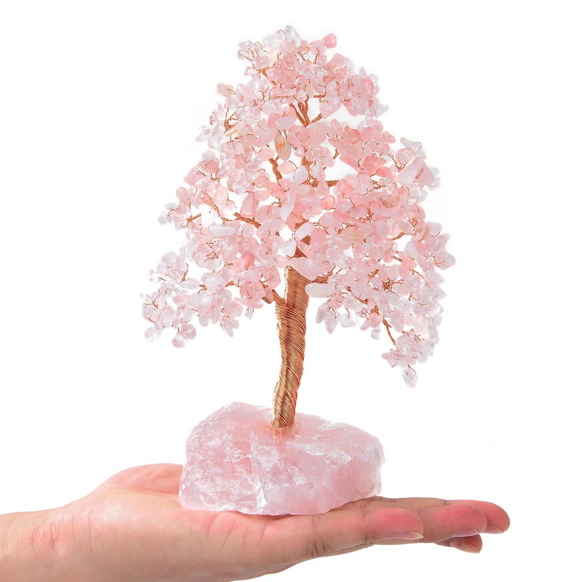 Rose Quartz Bonsai Tree of Life with 414 Crystals - Xformerz