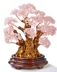 Rose Quartz Tree of Life Centerpiece with over 2,000 Natural Gemstones - Xformerz