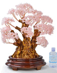 Rose Quartz Tree of Life Centerpiece with over 2,000 Natural Gemstones - Xformerz