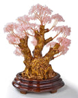 Rose Quartz Tree of Life Centerpiece with over 2,000 Natural Gemstones - Xformerz