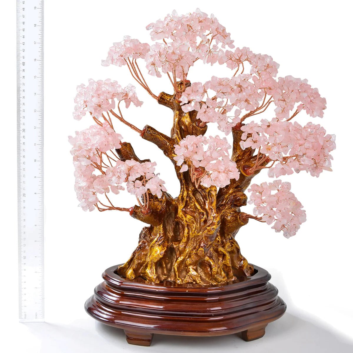 Rose Quartz Tree of Life Centerpiece with over 2,000 Natural Gemstones - Xformerz