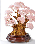 Rose Quartz Tree of Life Centerpiece with over 2,000 Natural Gemstones - Xformerz