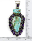 Royston Turquoise USA Native American Made 925 Sterling Silver Pendant - Xformerz