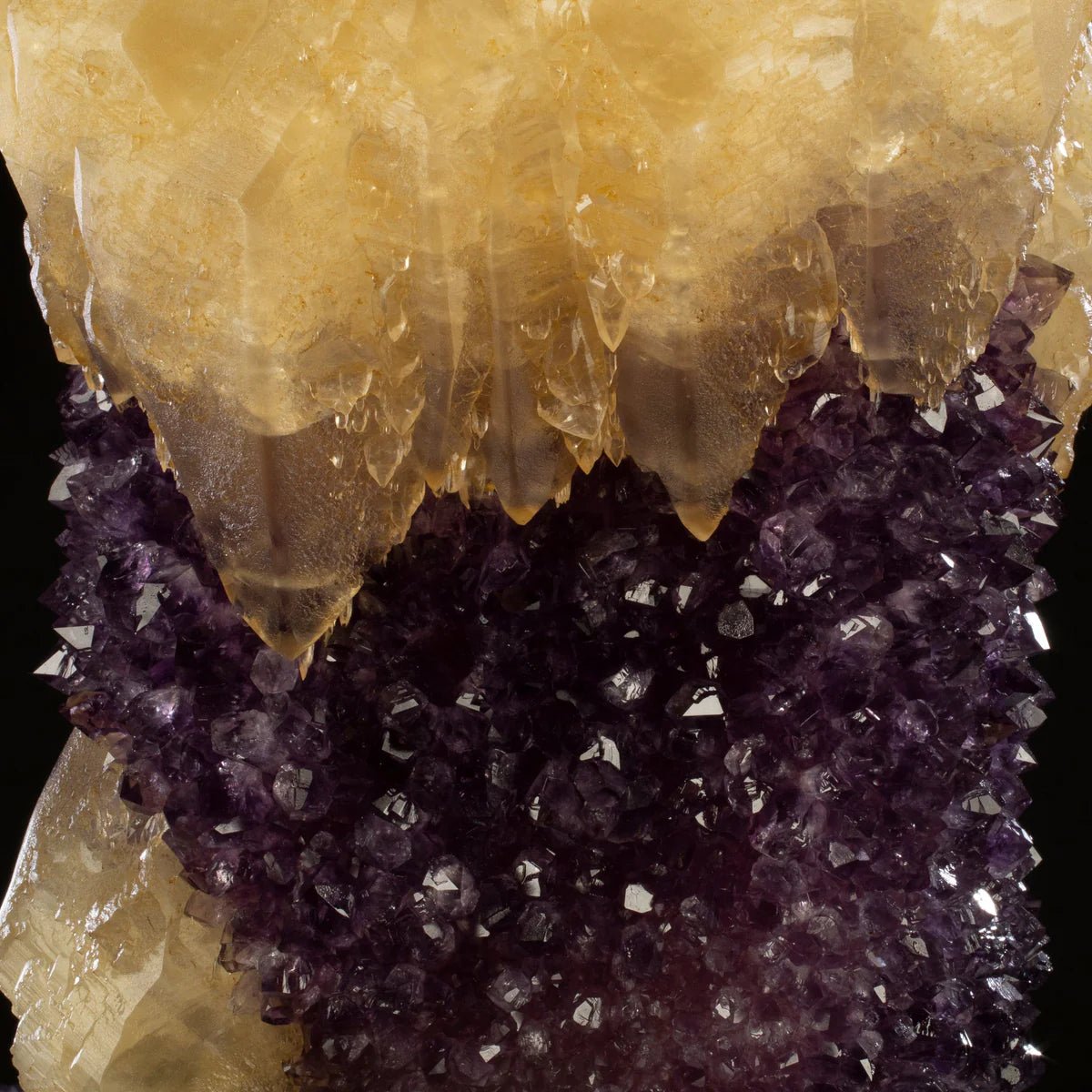 Uruguayan Amethyst Geode Specimen with Natural Rare Calcite Crown - Xformerz