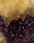 Uruguayan Amethyst Geode Specimen with Natural Rare Calcite Crown - Xformerz