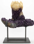 Uruguayan Amethyst Geode Specimen with Natural Rare Calcite Crown - Xformerz