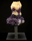 Uruguayan Amethyst Geode Specimen with Natural Rare Calcite Crown - Xformerz