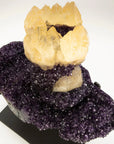 Uruguayan Amethyst Geode Specimen with Natural Rare Calcite Crown - Xformerz