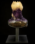 Uruguayan Amethyst Geode Specimen with Natural Rare Calcite Crown - Xformerz