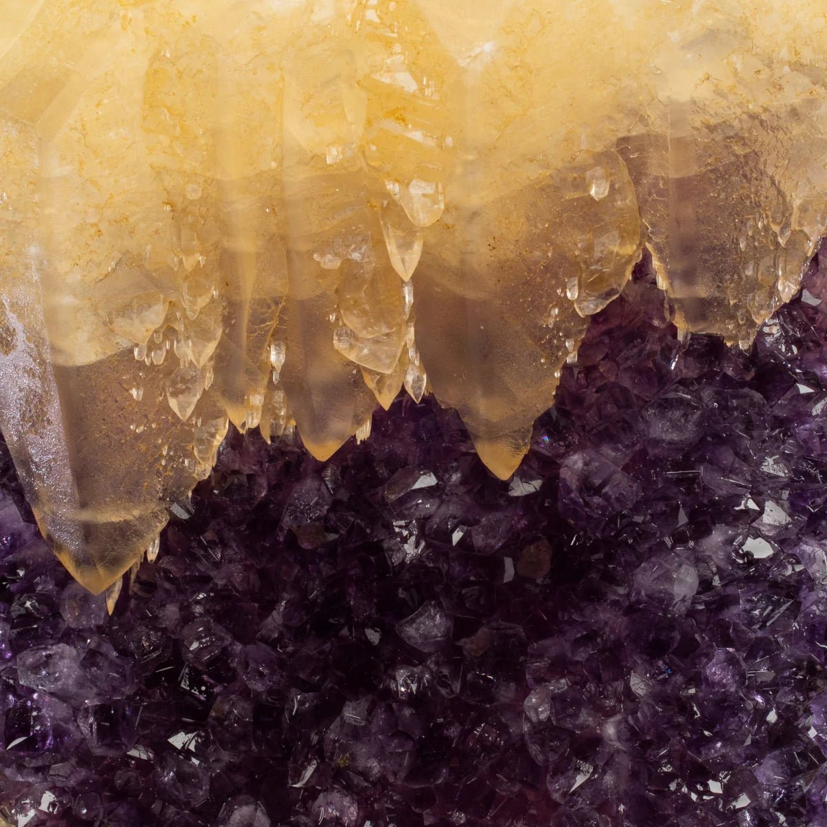 Uruguayan Amethyst Geode Specimen with Natural Rare Calcite Crown - Xformerz