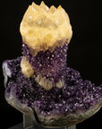 Uruguayan Amethyst Geode Specimen with Natural Rare Calcite Crown - Xformerz