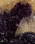 Uruguayan Amethyst Geode Specimen with Natural Rare Calcite Crown - Xformerz