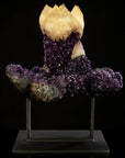 Uruguayan Amethyst Geode Specimen with Natural Rare Calcite Crown - Xformerz