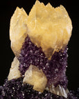 Uruguayan Amethyst Geode Specimen with Natural Rare Calcite Crown - Xformerz