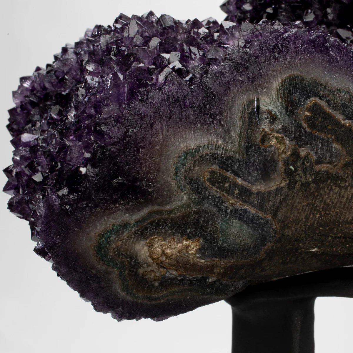 Uruguayan Amethyst Geode Specimen with Natural Rare Calcite Crown - Xformerz