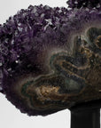 Uruguayan Amethyst Geode Specimen with Natural Rare Calcite Crown - Xformerz