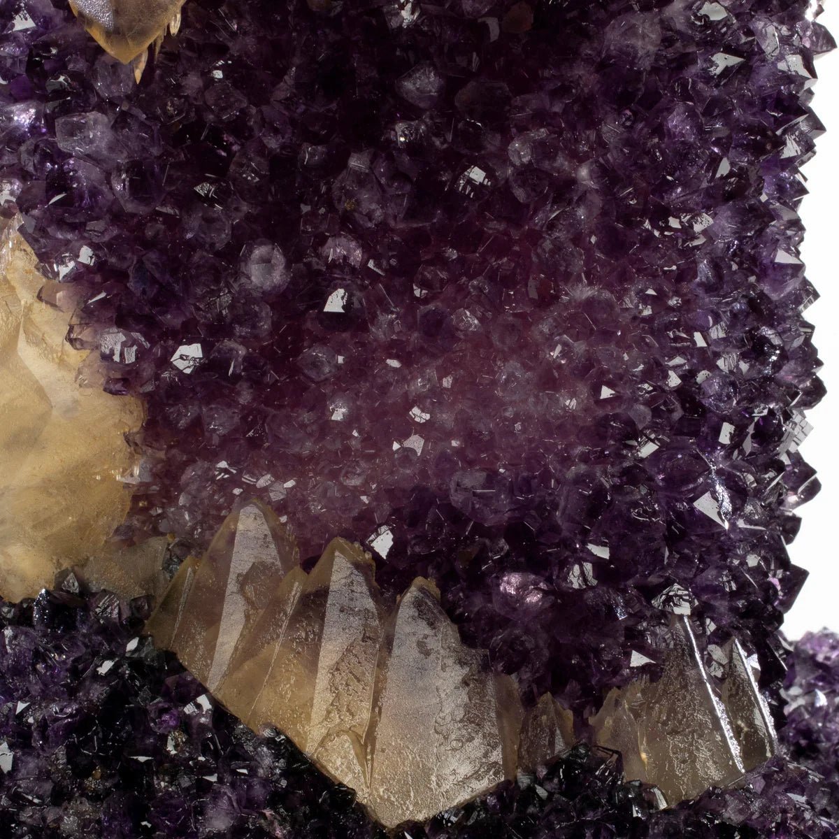 Uruguayan Amethyst Geode Specimen with Natural Rare Calcite Crown - Xformerz