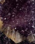 Uruguayan Amethyst Geode Specimen with Natural Rare Calcite Crown - Xformerz