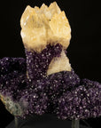 Uruguayan Amethyst Geode Specimen with Natural Rare Calcite Crown - Xformerz