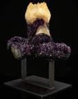 Uruguayan Amethyst Geode Specimen with Natural Rare Calcite Crown - Xformerz