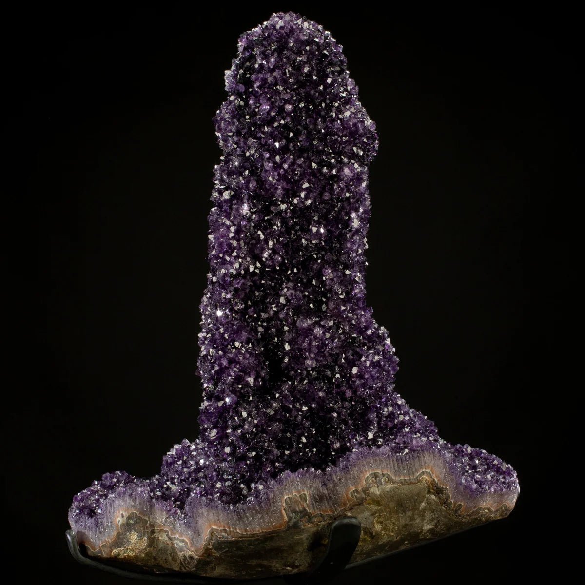 Uruguayan Amethyst Geode Specimen with Rare Stalactite Growth - Xformerz