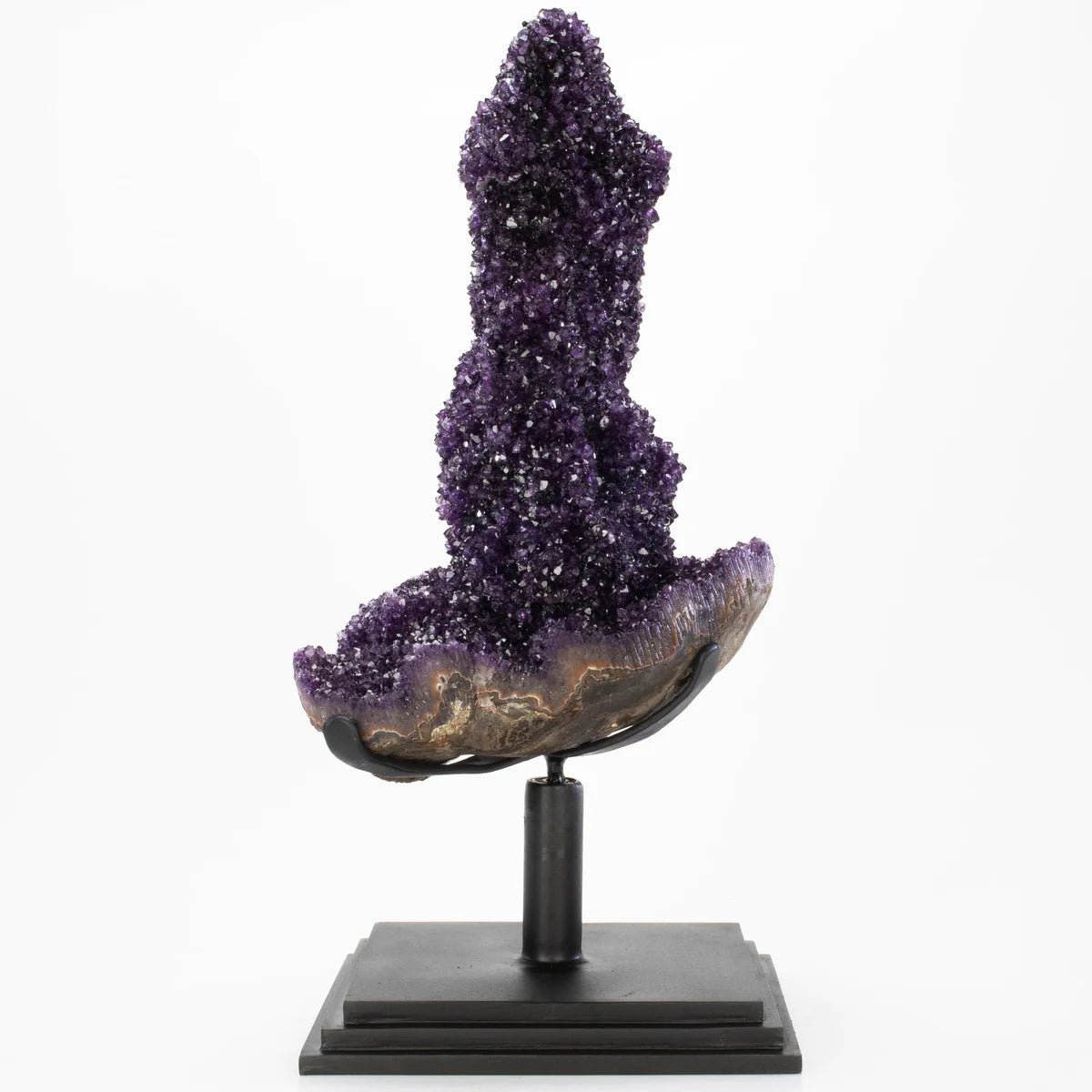 Uruguayan Amethyst Geode Specimen with Rare Stalactite Growth - Xformerz